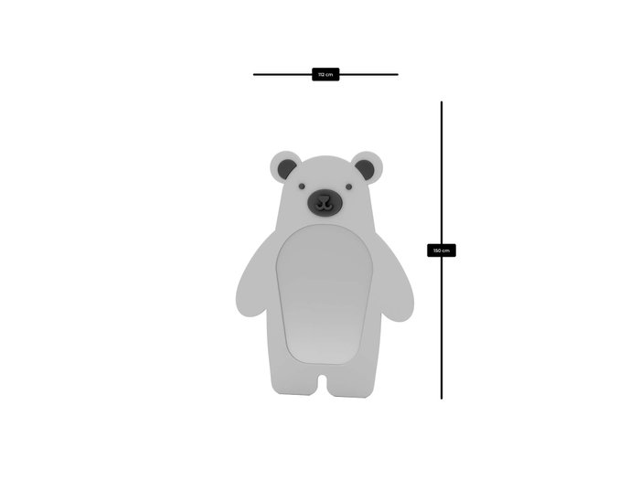 Hanah Home Espejo Cheval Bear - Grey